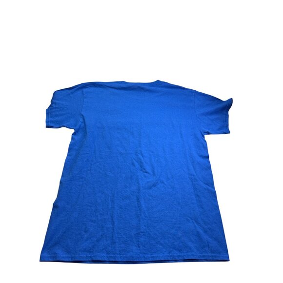 Hanukkah Menorah Lighten Up Mens T-Shirt Gildan Size L Blue Heavy Cotton New - Picture 2 of 5